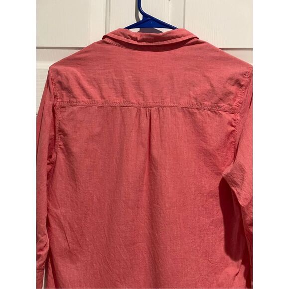 Toad&Co Quarter Sleeve Camp Cove Peasant Red With Blue Stripes Women’s Medium - Picture 11 of 12